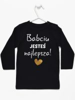 babciu jesteś najlepsza koszulka z długim rękawem kolor czarny 177