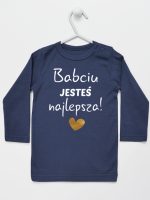 babciu jesteś najlepsza koszulka z długim rękawem kolor granatowy 177
