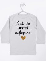 babciu jesteś najlepsza koszulka z długim rękawem kolor szary 177