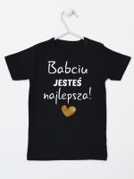 babciu jesteś najlepsza koszulka z krótkim rękawem kolor czarny 177