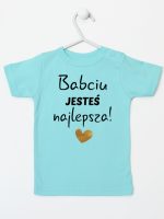babciu jesteś najlepsza koszulka z krótkim rękawem kolor miętowy 177