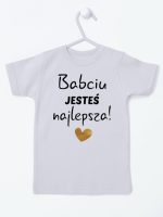 babciu jesteś najlepsza koszulka z krótkim rękawem kolor szary 177