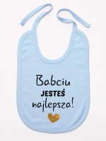 babciu jesteś najlepsza śliniak niemowlęcy kolor błękitny 177