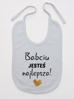 babciu jesteś najlepsza śliniak niemowlęcy kolor szary 177