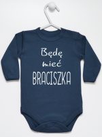 będę mieć braciszka body z długim rękawem kolor granatowy 192