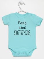 będę mieć siostrzyczkę body z krótkim rękawem kolor miętowy 193