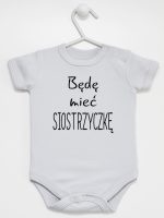będę mieć siostrzyczkę body z krótkim rękawem kolor szary 193