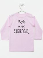 będę mieć siostrzyczkę koszulka z długim rękawem kolor różowy 193