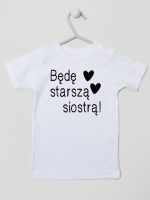 będę starszą siostrą koszulka z krótkim rękawem kolor biały 083 będę starszą siostrą koszulka z krótkim rękawem kolor biały 083