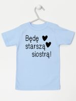 będę starszą siostrą koszulka z krótkim rękawem kolor błękitny 083 będę starszą siostrą koszulka z krótkim rękawem kolor błękitny 083