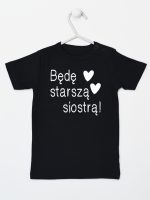 będę starszą siostrą koszulka z krótkim rękawem kolor czarny 083 będę starszą siostrą koszulka z krótkim rękawem kolor czarny 083