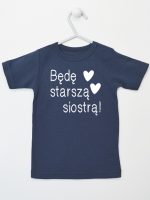 będę starszą siostrą koszulka z krótkim rękawem kolor granatowy 083 będę starszą siostrą koszulka z krótkim rękawem kolor granatowy 083