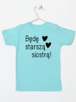będę starszą siostrą koszulka z krótkim rękawem kolor miętowy 083 będę starszą siostrą koszulka z krótkim rękawem kolor miętowy 083