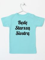 będę starszą siostrą koszulka z krótkim rękawem kolor miętowy 171