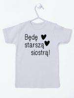 będę starszą siostrą koszulka z krótkim rękawem kolor szary 083 będę starszą siostrą koszulka z krótkim rękawem kolor szary 083