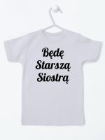 będę starszą siostrą koszulka z krótkim rękawem kolor szary 171