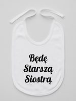 będę starszą siostrą śliniak niemowlęcy kolor biały 171 będę starszą siostrą śliniak niemowlęcy kolor biały 171