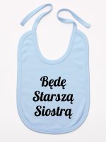 będę starszą siostrą śliniak niemowlęcy kolor błękitny 171 będę starszą siostrą śliniak niemowlęcy kolor błękitny 171