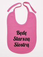 będę starszą siostrą śliniak niemowlęcy kolor ciemny różowy 171 będę starszą siostrą śliniak niemowlęcy kolor ciemny różowy 171