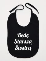 będę starszą siostrą śliniak niemowlęcy kolor czarny 171 będę starszą siostrą śliniak niemowlęcy kolor czarny 171