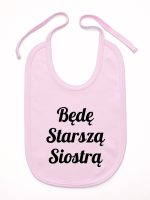 będę starszą siostrą śliniak niemowlęcy kolor różowy 171 będę starszą siostrą śliniak niemowlęcy kolor różowy 171