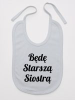 będę starszą siostrą śliniak niemowlęcy kolor szary 171 będę starszą siostrą śliniak niemowlęcy kolor szary 171