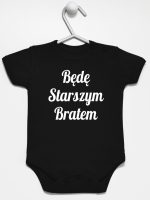 będę starszym bratem body z krótkim rękawem kolor czarny 170
