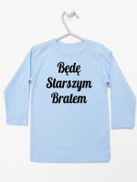 będę starszym bratem koszulka z długim rękawem kolor błękitny 170