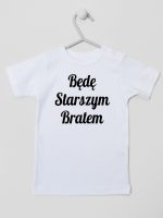 będę starszym bratem koszulka z krótkim rękawem kolor biały 170