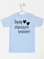 będę starszym bratem koszulka z krótkim rękawem kolor błękitny 085