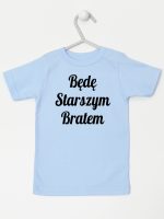będę starszym bratem koszulka z krótkim rękawem kolor błękitny 170