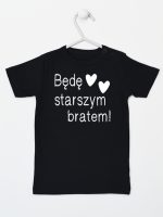 będę starszym bratem koszulka z krótkim rękawem kolor czarny 085