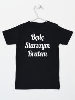 będę starszym bratem koszulka z krótkim rękawem kolor czarny 170