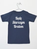 będę starszym bratem koszulka z krótkim rękawem kolor granatowy 170