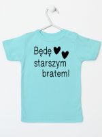 będę starszym bratem koszulka z krótkim rękawem kolor miętowy 085