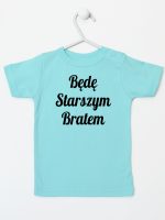 będę starszym bratem koszulka z krótkim rękawem kolor miętowy 170