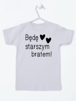 będę starszym bratem koszulka z krótkim rękawem kolor szary 085