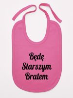 będę starszym bratem śliniak niemowlęcy kolor ciemny różowy 170