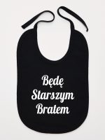 będę starszym bratem śliniak niemowlęcy kolor czarny 170