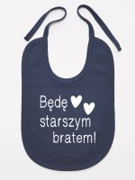 będę starszym bratem śliniak niemowlęcy kolor granatowy 085