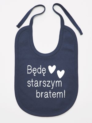 będę starszym bratem śliniak niemowlęcy kolor granatowy 085