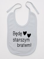 będę starszym bratem śliniak niemowlęcy kolor szary 085
