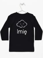 chmurka z imieniem niemowlaka koszulka z długim rękawem kolor czarny 106