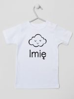 chmurka z imieniem niemowlaka koszulka z krótkim rękawem kolor biały 106