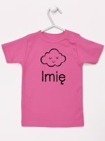 chmurka z imieniem niemowlaka koszulka z krótkim rękawem kolor ciemny różowy 106