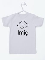 chmurka z imieniem niemowlaka koszulka z krótkim rękawem kolor szary 106