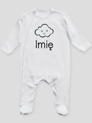 chmurka z imieniem niemowlaka pajacyk śpioszek ze stópkami 106