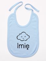 chmurka z imieniem niemowlaka śliniak niemowlęcy kolor błękitny 106