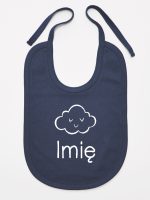 chmurka z imieniem niemowlaka śliniak niemowlęcy kolor granatowy 106