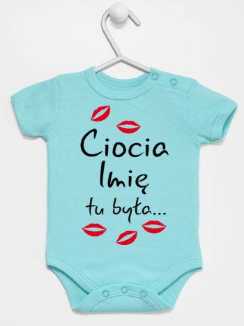 ciocia tu była z całusami body z krótkim rękawem kolor miętowy 185